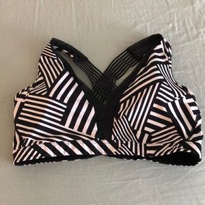 Victoria Secret Sport Black and White Sports Bra